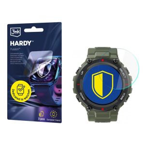 Vidro híbrido para smartwatch Xiaomi Amazfit T-Rex 1.3 - 3mk HARDY® Fusion Watch Protection™