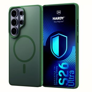 Capa fumada com MagSafe para Samsung Galaxy S26 Ultra – 3mk HARDY® Hazy MagCase™ Green