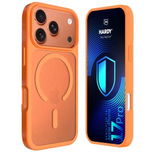 Capa fumada com MagSafe para Apple iPhone 17 Pro – 3mk HARDY® Hazy MagCase™ Orange