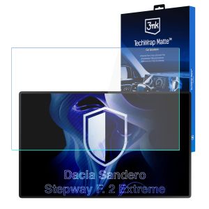 Película de proteção mate para ecrã de navegação para Dacia Sandero Stepway F. 2 Extreme – 3mk TechWrap Matte™ Center Display
