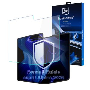 Película de proteção mate para ecrã de navegação para Renault Rafale esprit Alpine 2025 – 3mk TechWrap Matte™ Center Display