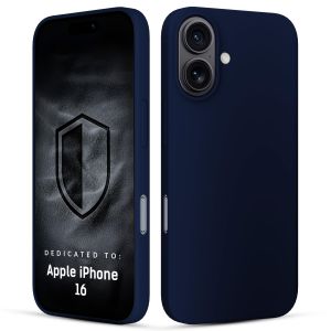 Capa de silicone para Apple iPhone 16 - 3mk HARDY® Mellow Case™ Dark Blue