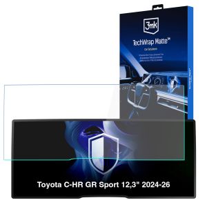 Película de proteção mate para ecrã de navegação para Toyota C-HR GR Sport 12,3" 2024-26 – 3mk TechWrap Matte™ Center Display