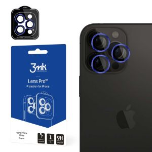Vidro temperado para a lente da câmara para Apple iPhone 15 Pro Max - 3mk Lens Protection Pro Royal Blue