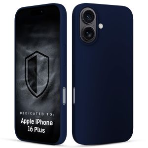 Capa de silicone para Apple iPhone 16 Plus - 3mk HARDY® Mellow Case™ Dark Blue