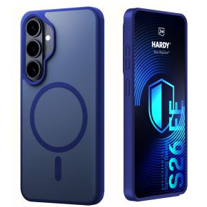 Capa fumada com MagSafe para Samsung Galaxy S26 FE – 3mk HARDY® Hazy MagCase™ Blue