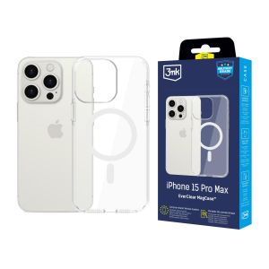 Capa resistente com MagSafe para Apple iPhone 15 Pro Max - 3mk EverClear MagCase