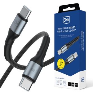 Kabel 2m 240W 48V/5A 3mk Hyper Cable N-SERIES USB-C to USB-C 240W™ Black