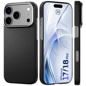 Capa de fibra de aramida com MagSafe para Apple iPhone 17 Pro/ 18 Pro - 3mk HARDY® Aramid MagCase™