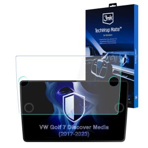 Película de proteção mate para ecrã de navegação para VW Golf VII Discovery Media 2017-23 – 3mk TechWrap Matte™ Center Display