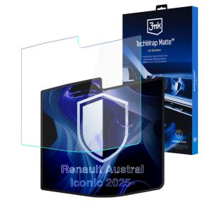 Película de proteção mate para ecrã de navegação para Renault Austral Iconic 2025- – 3mk TechWrap Matte™ Center Display