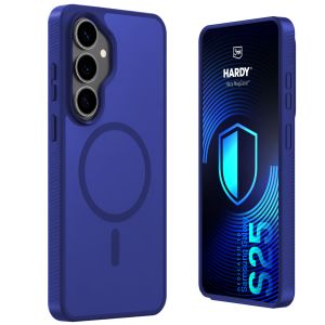 Capa fumada com MagSafe para Samsung Galaxy S25 – 3mk HARDY® Hazy MagCase™ Blue