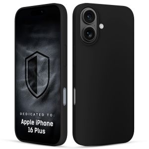 Capa de silicone para Apple iPhone 16 Plus - 3mk HARDY® Mellow Case™ Black