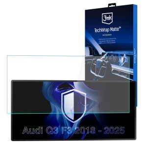 Película de proteção mate para ecrã de navegação para AUDI Q3 F3 2018-25 – 3mk TechWrap Matte™ Center Display