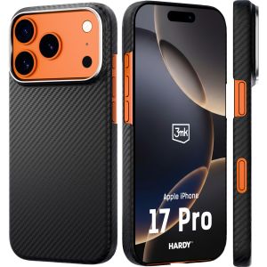 Capa de fibra de aramida com MagSafe para Apple iPhone 17 Pro - 3mk HARDY® Aramid MagCase™