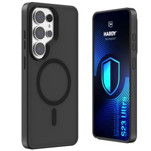 Capa fumada com MagSafe para Samsung Galaxy S23 Ultra – 3mk HARDY® Hazy MagCase™ Black