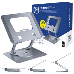Suporte de alumínio para portátil 3mk Solid Stand™ Silver