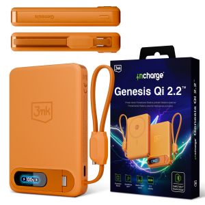 Powerbank 10 000 mAh com MagSafe USB-C PD45W 3mk Genesis™ Orange