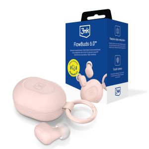 Auscultadores TWS sem fios 3mk FlowBuds 6.0™ Baby Pink