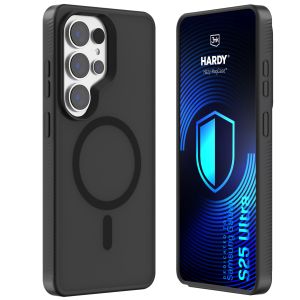 Capa fumada com MagSafe para Samsung Galaxy S25 Ultra – 3mk HARDY® Hazy MagCase™ Black