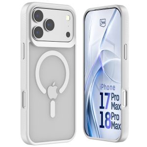 Capa fumada com MagSafe para Apple iPhone 17 Pro Max/ 18 Pro Max – 3mk HARDY® Hazy MagCase™ White