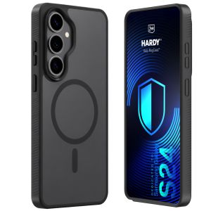 Capa fumada com MagSafe para Samsung Galaxy S24 – 3mk HARDY® Hazy MagCase™ Black