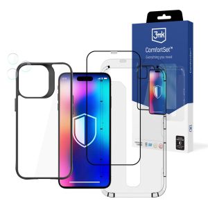Pełna ochrona na Apple iPhone 14 Pro Max - 3mk Comfort Set 4in1