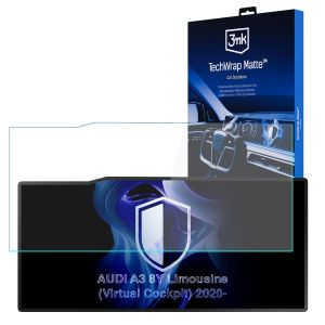Película de proteção mate para ecrã de navegação para AUDI A3 8Y Limousine (Virtual Cockpit) 2020- – 3mk TechWrap Matte™ Center Display