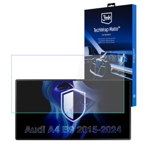 Película de proteção mate para ecrã de navegação para AUDI A4 B9 2015-24 – 3mk TechWrap Matte™ Center Display