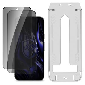 2x Vidro temperado com filtro de privacidade e aplicador para Google Pixel 10/ 10 Pro - 3mk HARDY® Privzone 9H™