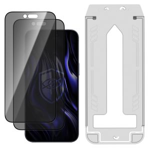 2x Vidro temperado com filtro de privacidade e aplicador para Apple iPhone Air - 3mk HARDY® Privzone 9H™