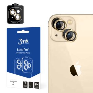 Vidro temperado para a lente da câmara para Apple iPhone 14 - 3mk Lens Protection Pro Gold