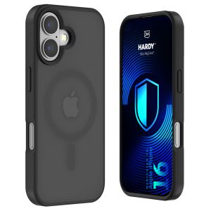 Capa fumada com MagSafe para Apple iPhone 16 – 3mk HARDY® Hazy MagCase™ Black