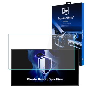 Película de proteção mate para ecrã de navegação para Skoda Karoq Sportline – 3mk TechWrap Matte™ Center Display