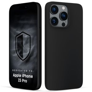 Capa de silicone para Apple iPhone 15 Pro - 3mk HARDY® Mellow Case™ Black