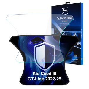 Película protetora mate para o ecrã do painel de instrumentos de Kia Ceed III GT-Line 2022-25 - 3mk TechWrap Matte Cluster™
