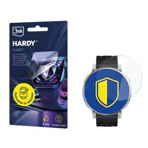 Vidro híbrido para smartwatch Amazfit Active 3 Premium - 3mk HARDY® Fusion Watch Protection™