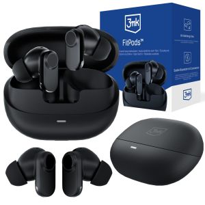 Auriculares sem fios TWS 3mk FitPods™ – ANC + ENC, Bluetooth 6.0, IPX4, 25 h de autonomia
