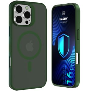 Capa fumada com MagSafe para Apple iPhone 16 Pro – 3mk HARDY® Hazy MagCase™ Green