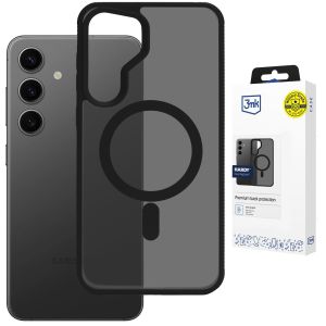 Capa fumada com MagSafe para Samsung Galaxy S25 FE – 3mk HARDY® Hazy MagCase™ Black