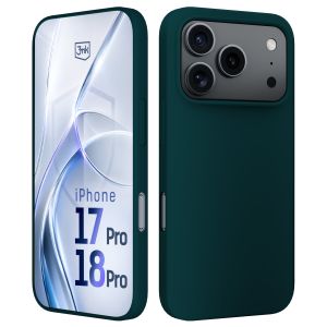 Capa de silicone para Apple iPhone 17 Pro/ 18 Pro - 3mk HARDY® Mellow Case™ Dark Green