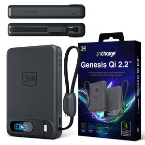 Powerbank 10 000 mAh com MagSafe USB-C PD45W 3mk Genesis™ Black