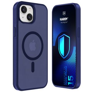Capa fumada com MagSafe para Apple iPhone 15 – 3mk HARDY® Hazy MagCase™ Blue