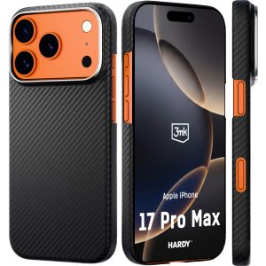 Capa de fibra de aramida com MagSafe para Apple iPhone 17 Pro Max - 3mk HARDY® Aramid MagCase™