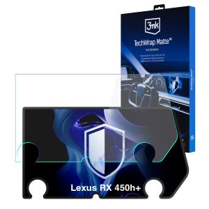 Película de proteção mate para ecrã de navegação para Lexus RX 450h+ (2022 - 2026) – 3mk TechWrap Matte™ Center Display