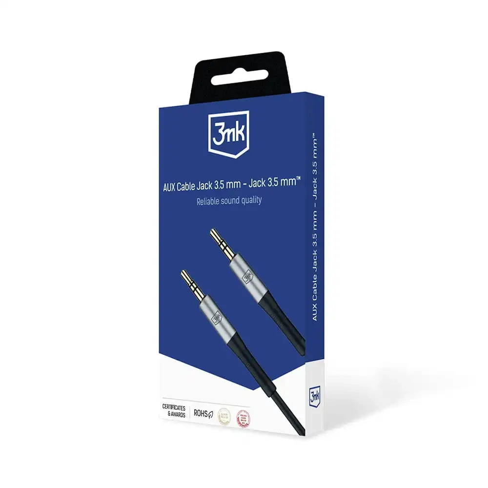Packshot Cabo Jack 3.5 mm - Jack 3.5 mm - 3mk Cabo Aux