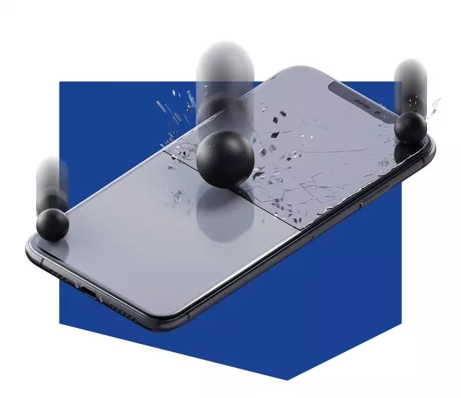 Menor risco de quebra de tela