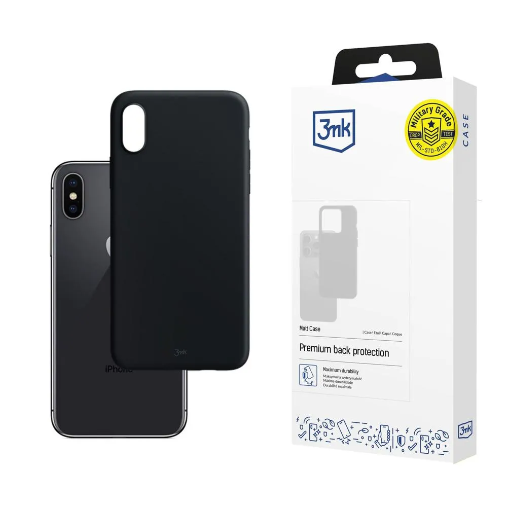 Capa para Apple iPhone X/XS - 3mk Matt Case Preto