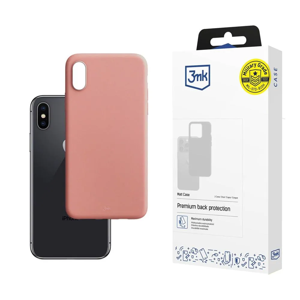 Capa para Apple iPhone X/XS - 3mk Matt Case Lychee