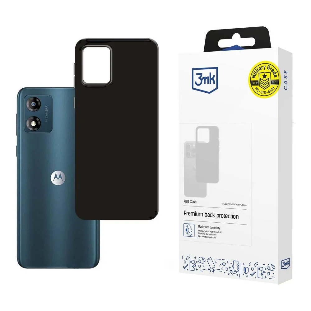 Capa para Motorola Moto E13 - 3mk Matt Case Preto